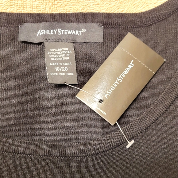 NWT Ashley Stewart black long knitted dress slit lace up sides, Size 18/20 US - Picture 10 of 11